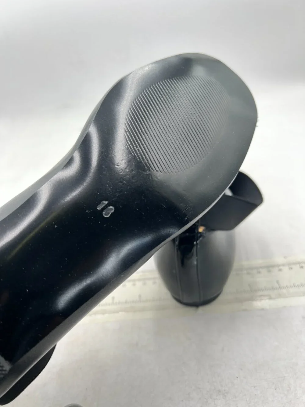 miss left Black Stretchy Crisscross Strap Ballerina Flats Closed Toe Shoe